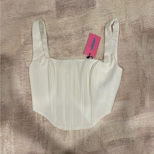 Edikted white corset top